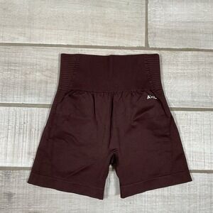 AYBL Empower Seamless Short Womens Sz S Athletic Gym Training Chocolate Brown